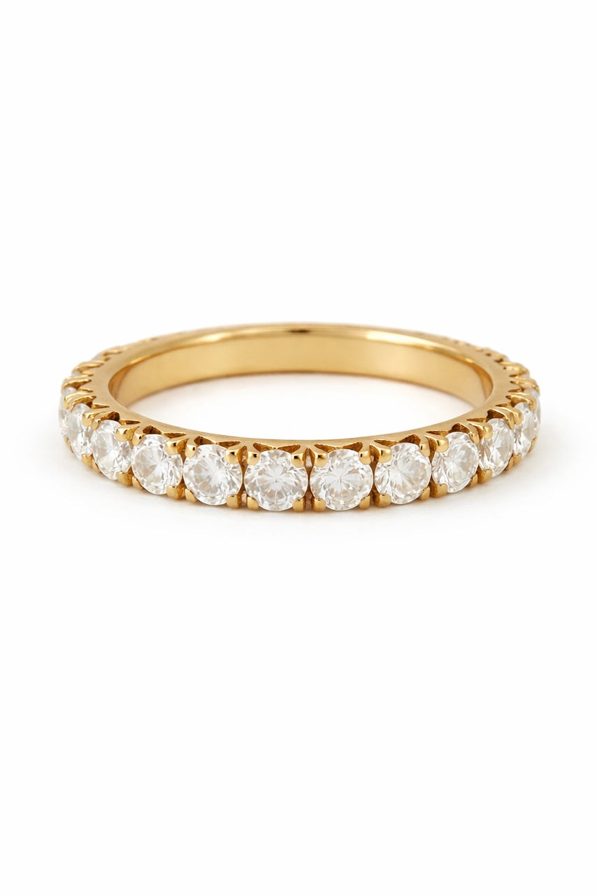 Lab diamond eternity band, a low profile 3mm band