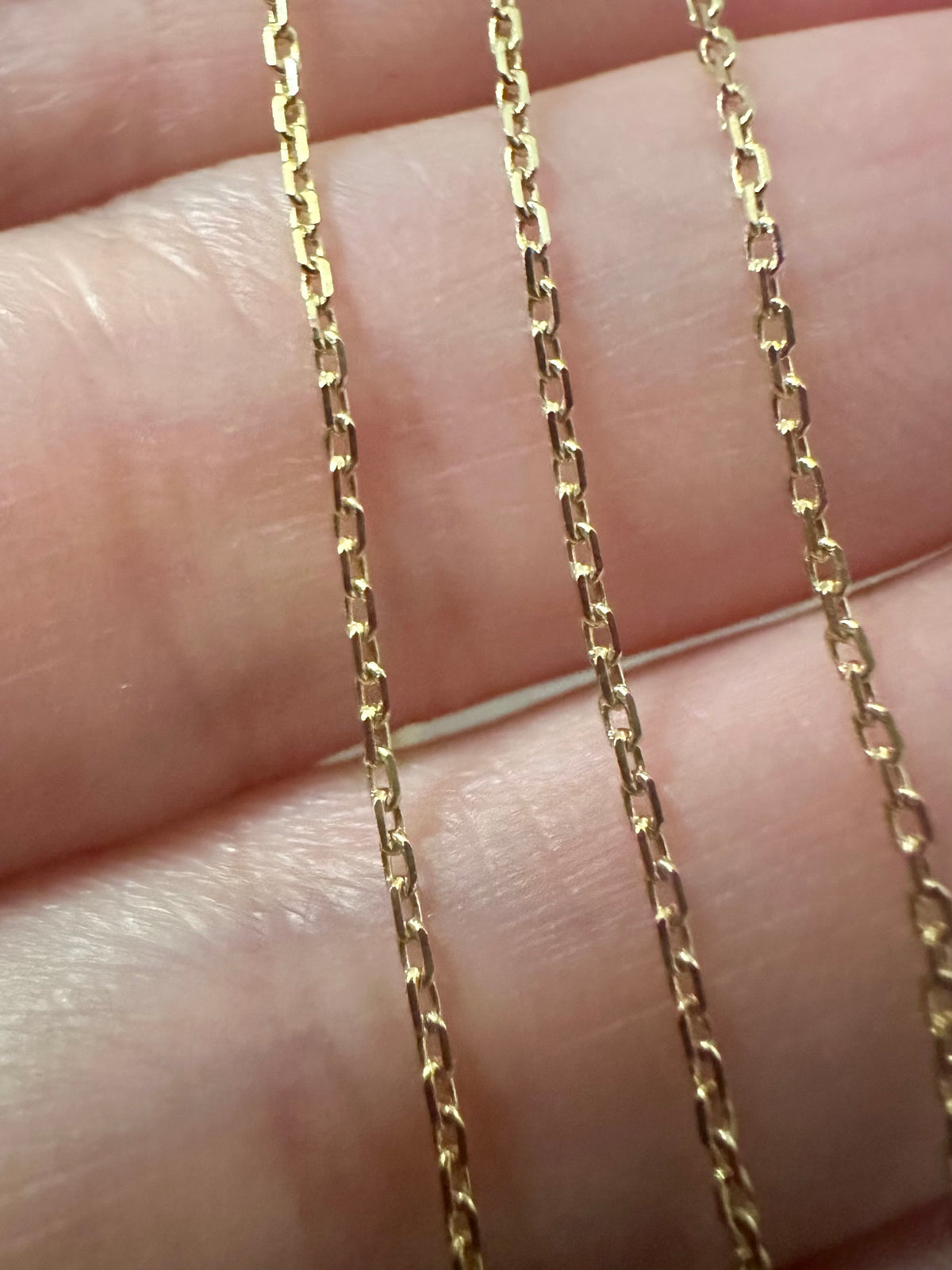 18K gold cable chain, about 1.45 grams, fifth view