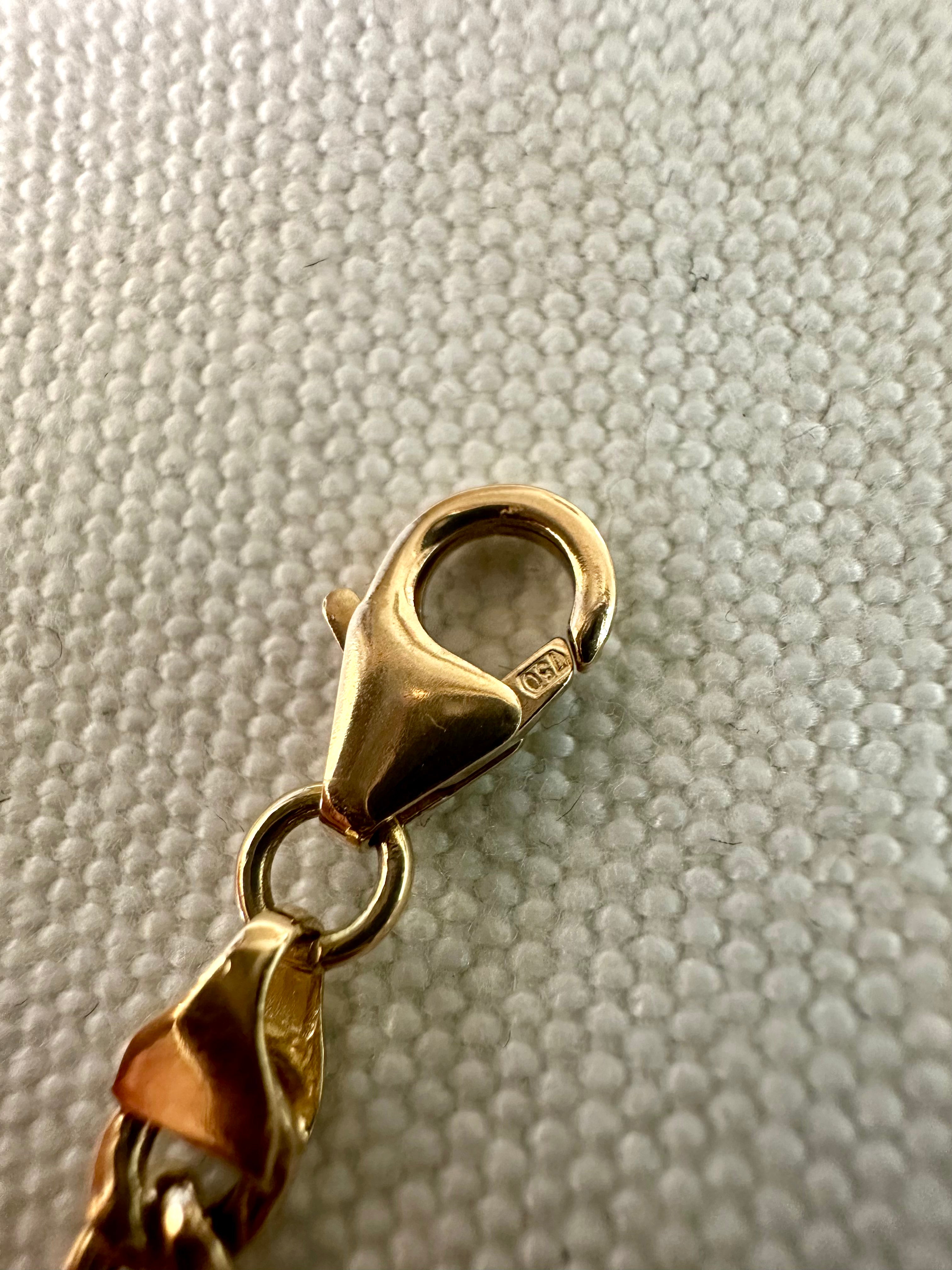 Sixth view of the 18K gold Cuban chain necklace