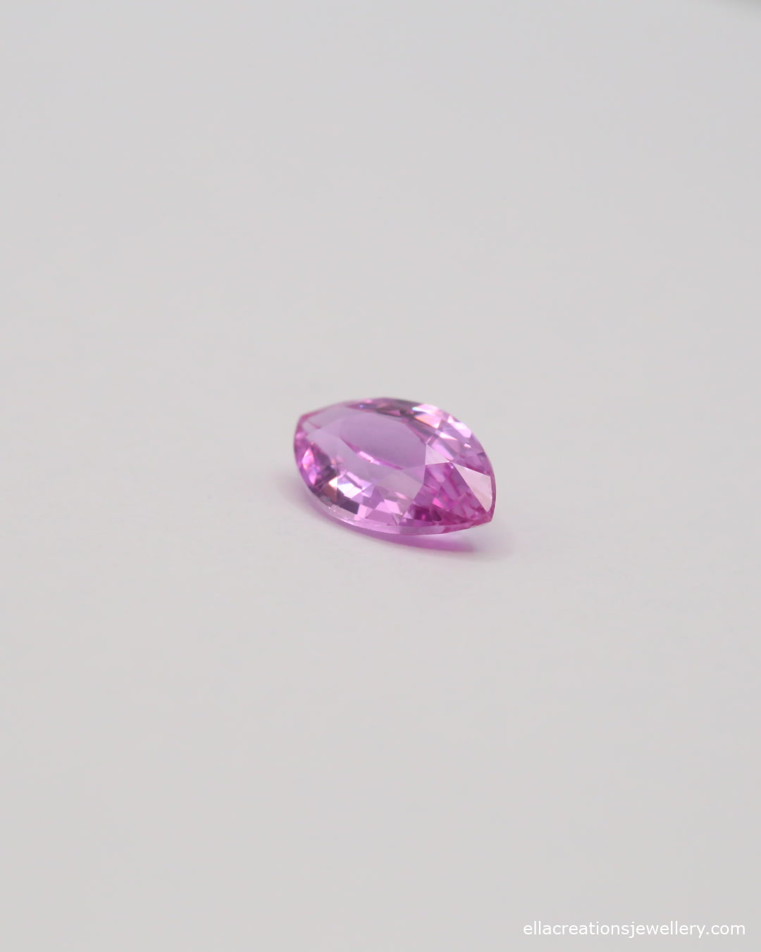 Pink sapphire marquise mixed cut gemstone, 1.08ct, IGI certified