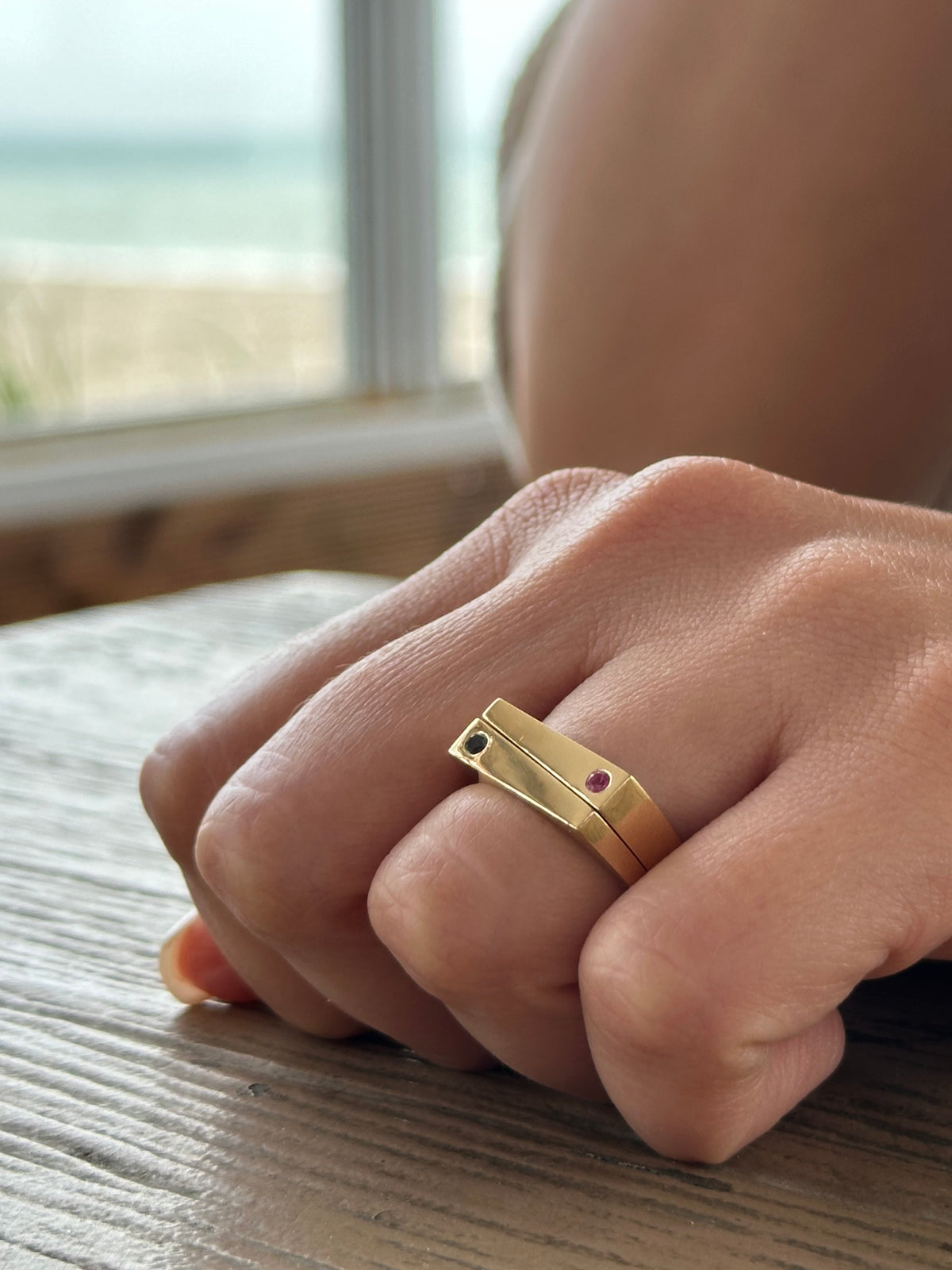 Tokyo Modernist ring, seventh view, offered in 14K or 18K gold