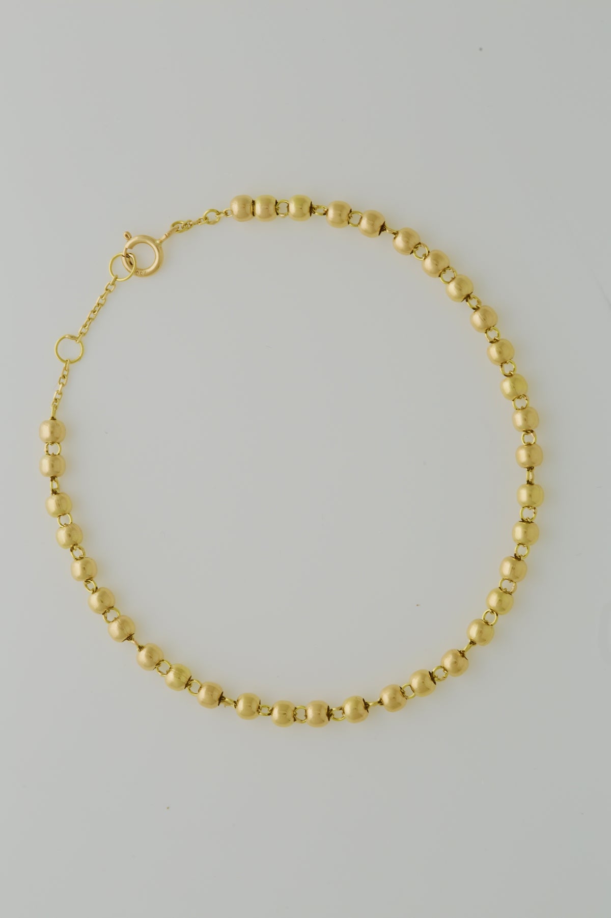 Handmade 18K solid gold bead bracelet with individually hand-wrapped beads | Yasmin Nabulsi Fine Jewelry