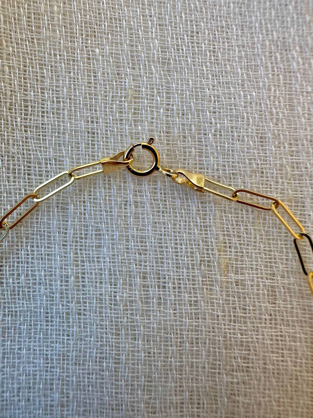 18K solid gold paperclip links