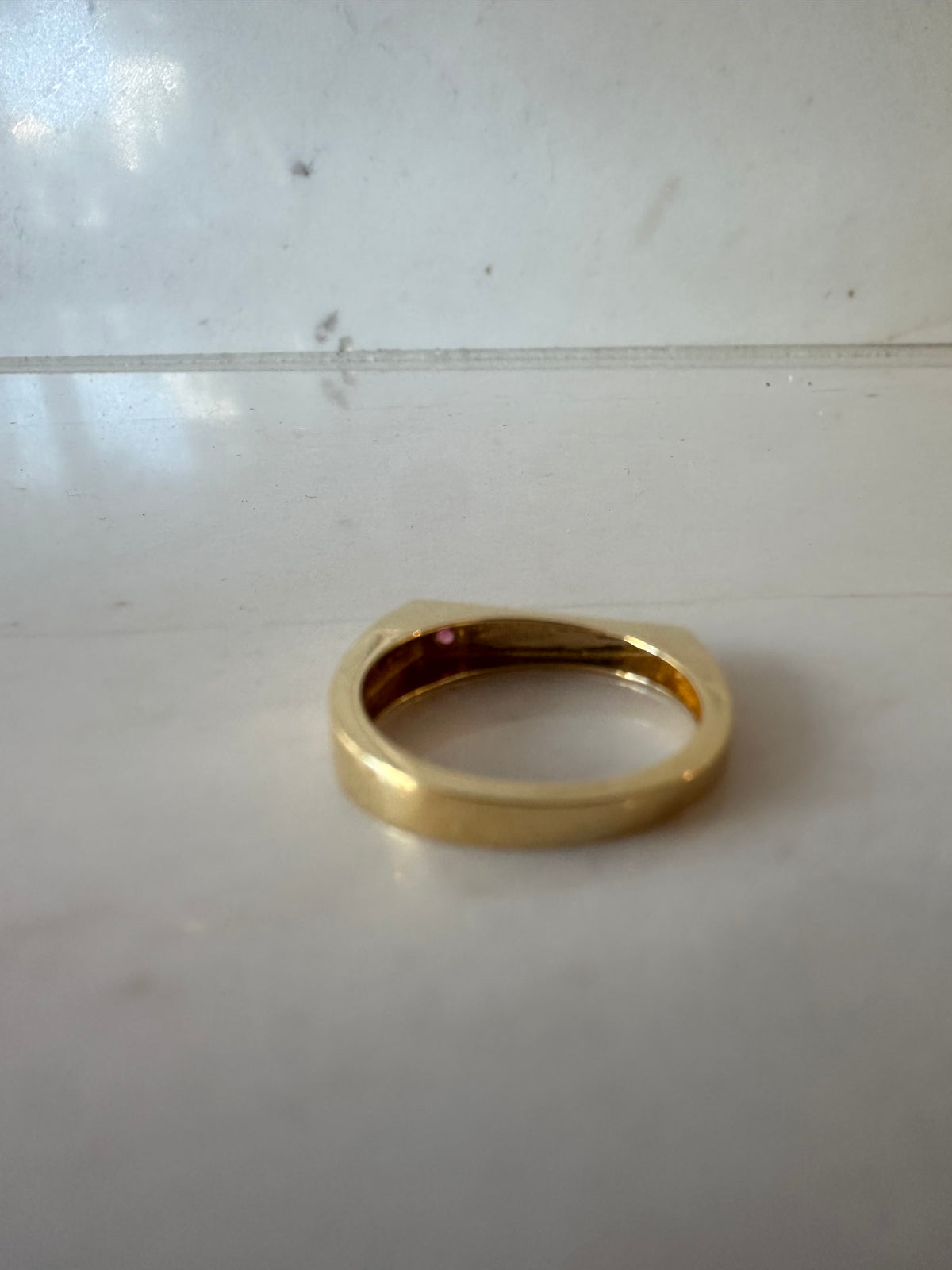 Tokyo Modernist gold ring, twelfth view, with a polished finish
