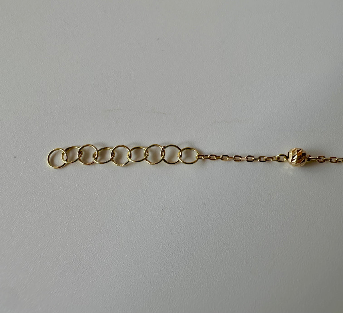 Circles and gold beads bracelet, seventh view