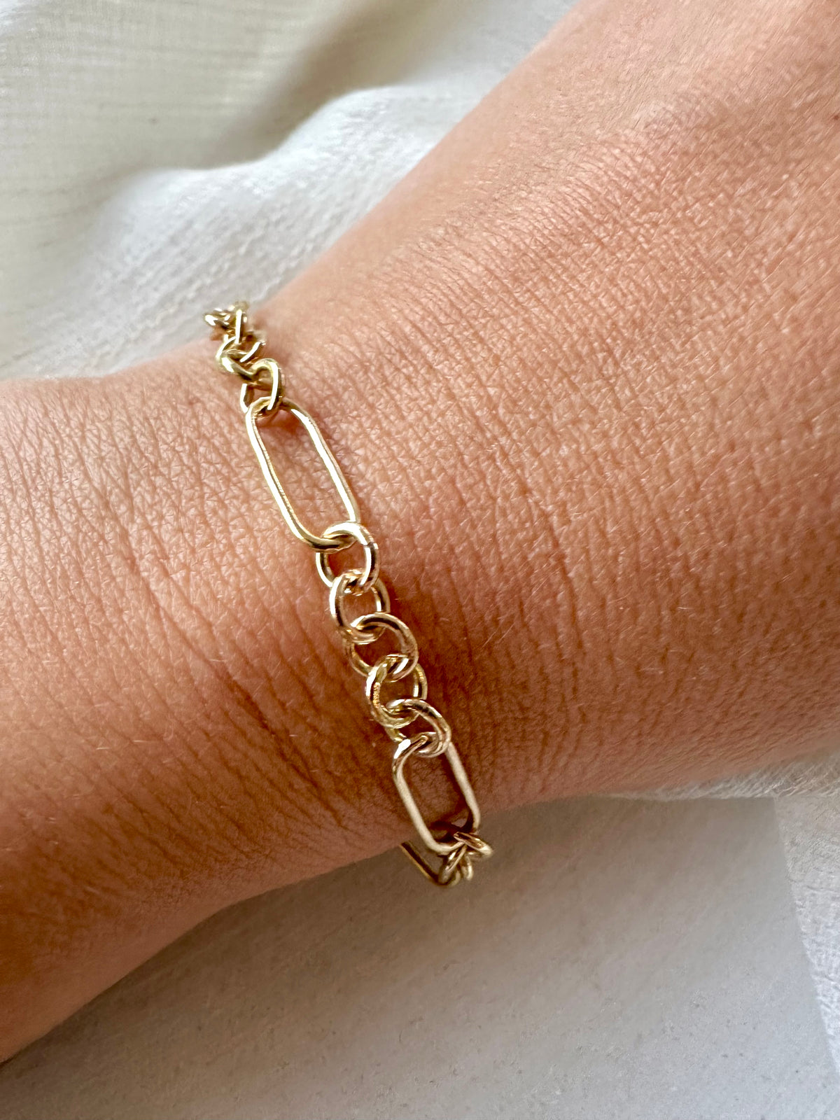 14K/18K solid Links Bracelet | Hand-Made Link Bracelet