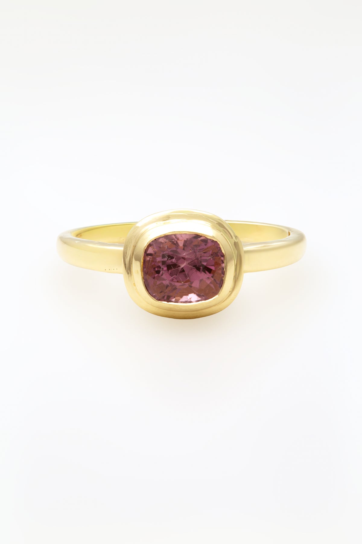14K Double Bezel Gemstone Ring