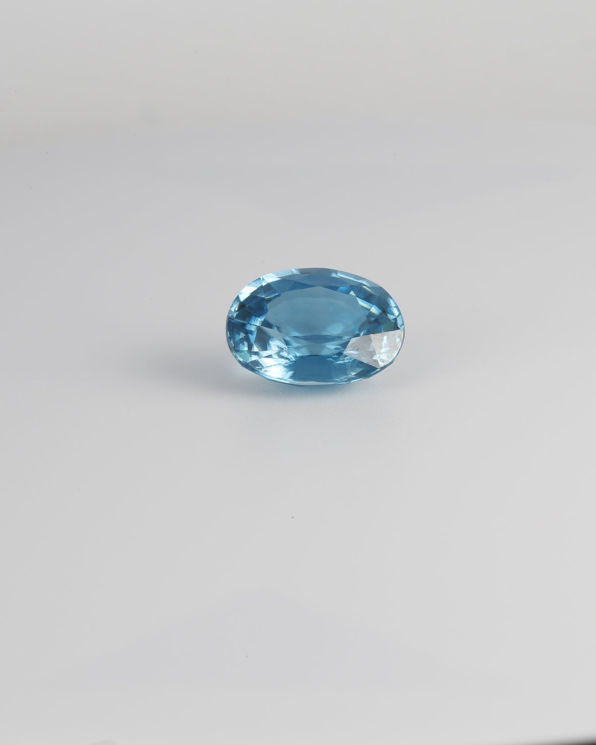 Natural blue zircon gemstone weighing 4.99 carats