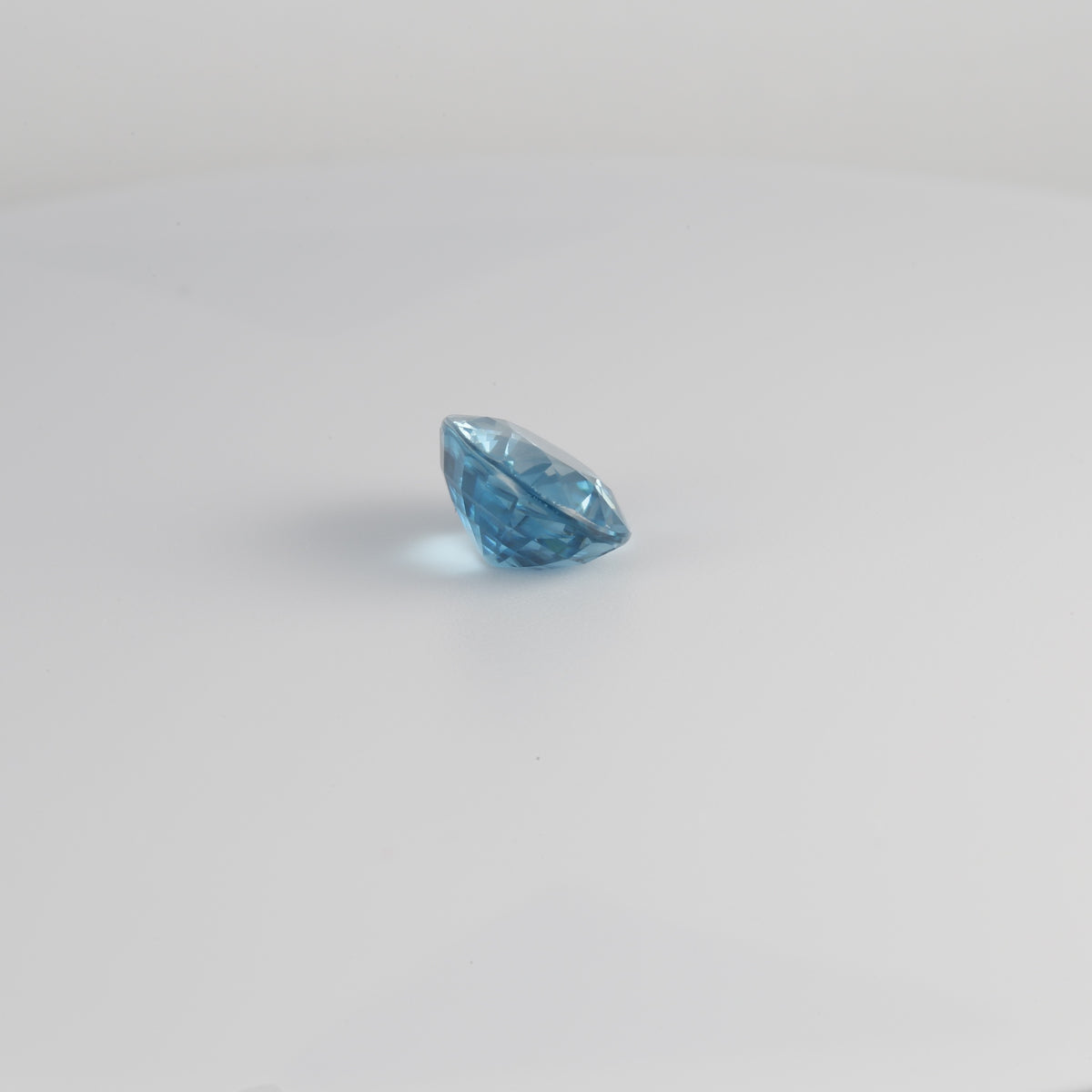 Natural blue zircon gemstone, 4.99 carats, custom design quote available