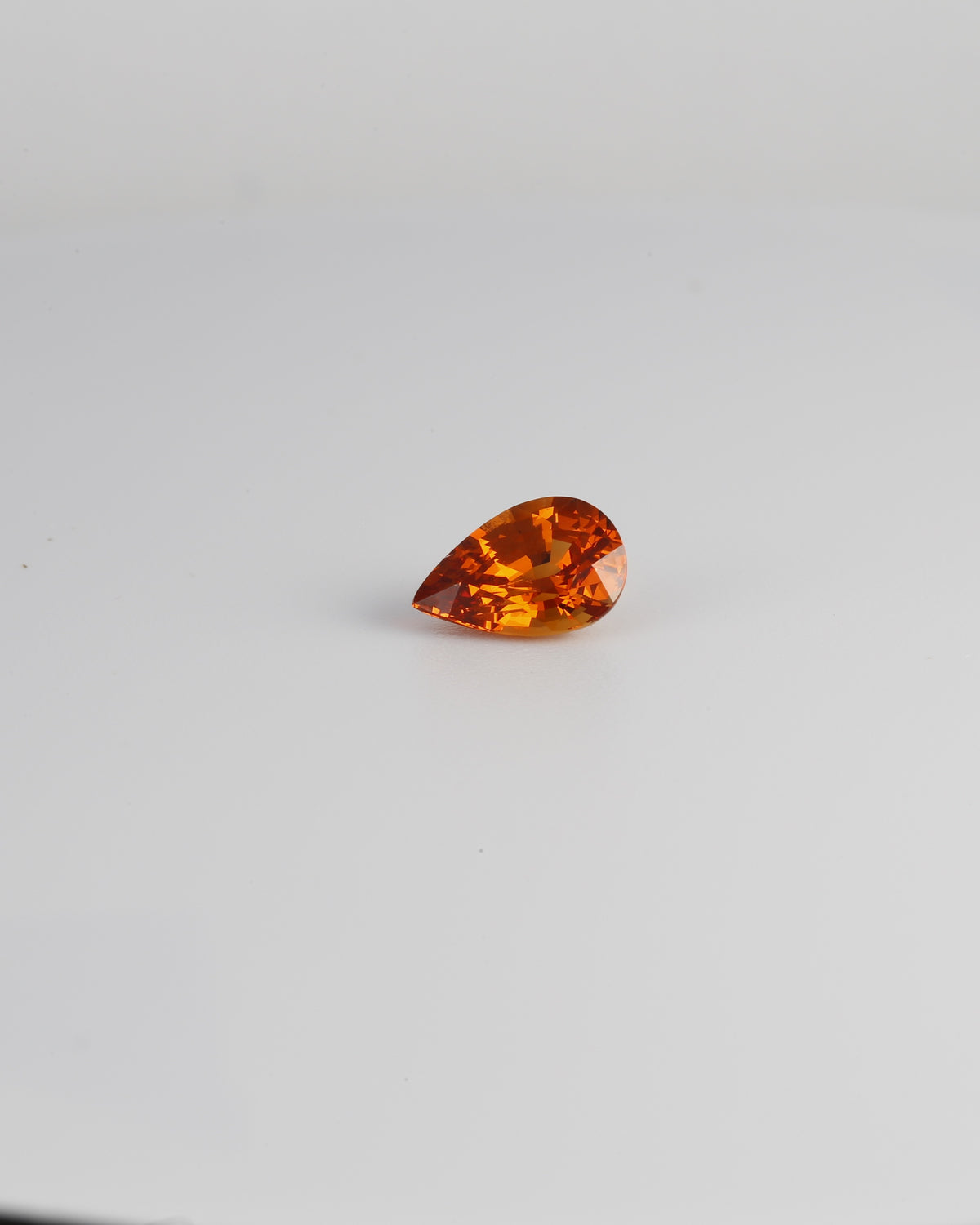 Pear shape spessartite garnet, 1.28ct, measuring 8.0x5.4mm | Yasmin Nabulsi Fine Jewelry