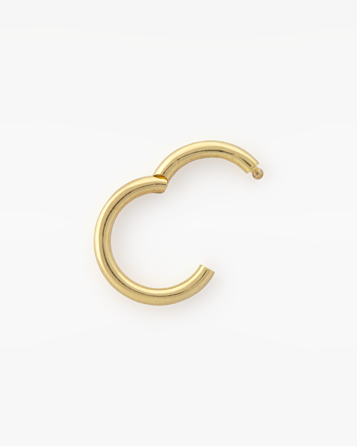 14K Solid Yellow Gold Charm Holder Ring, 12mm | Made in Italy — main photo