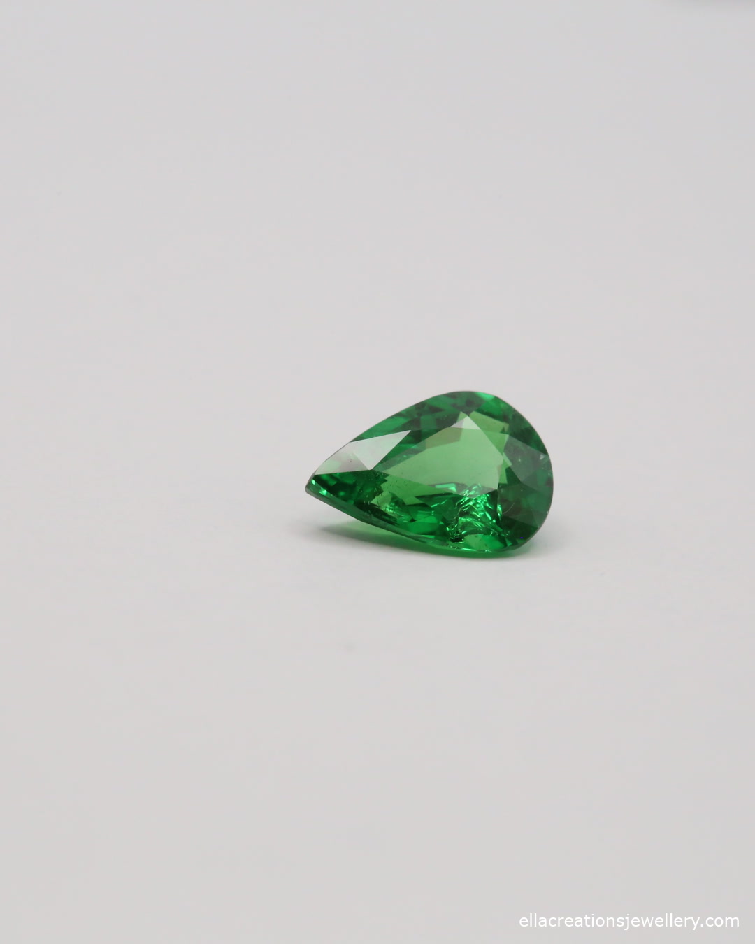 Natural tsavorite 1.11ct pear shape, second view of the stone
