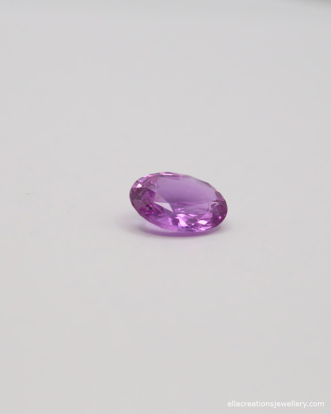 Oval pink sapphire gemstone weighing 1.19 carats, IGI certified
