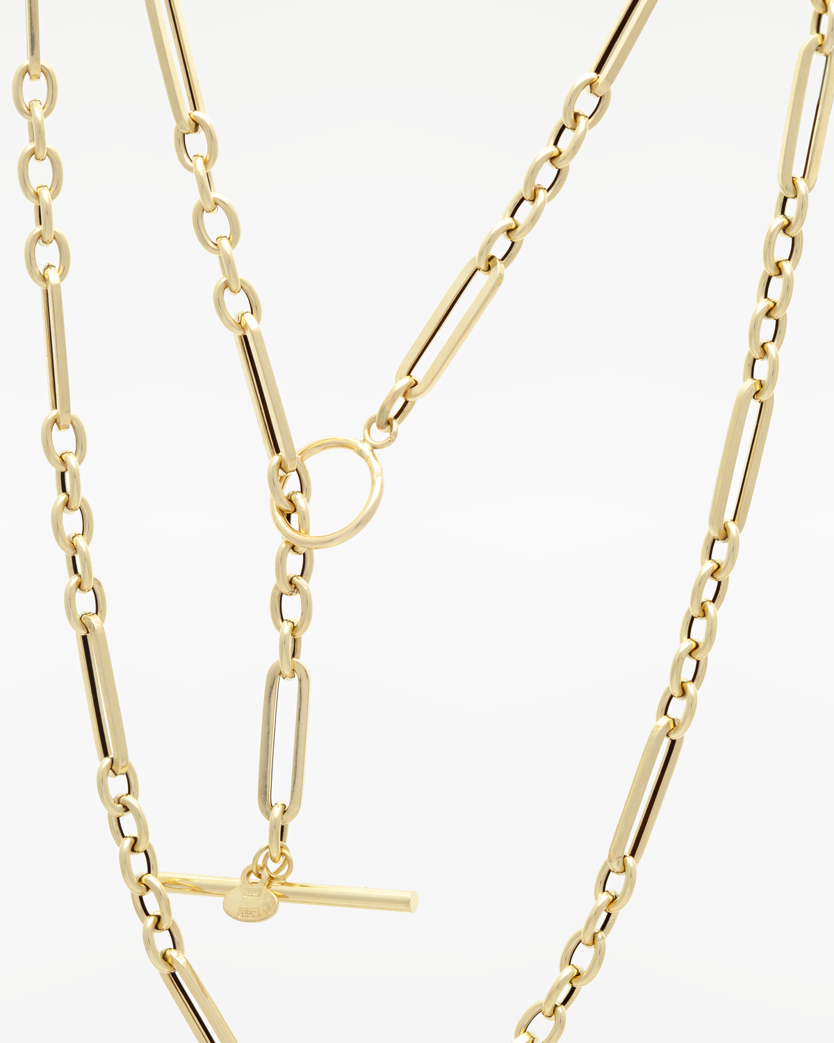 14K Yellow Gold T-Bar Necklace, 20 Inch — main photo