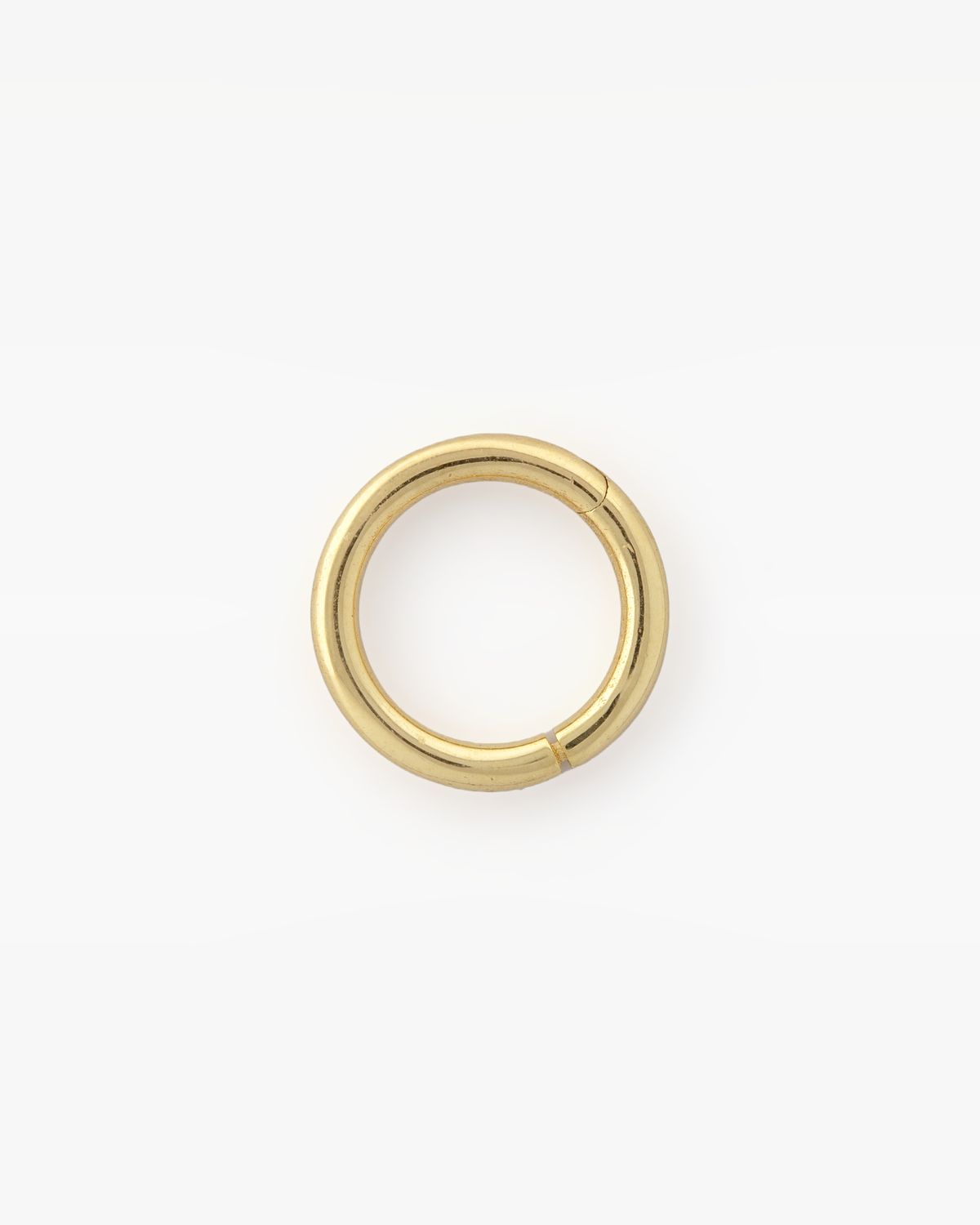 14K Solid Yellow Gold Charm Holder Ring, 12mm | Made in Italy — main photo