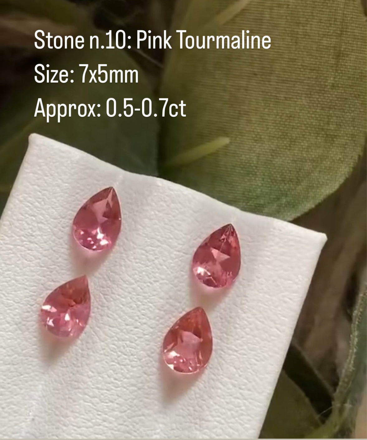 Pink tourmaline custom made slide-through teardrop pendant in 18K gold
