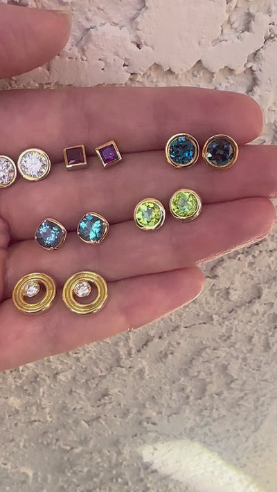 Gold Gemstone Earrings | Ella Creations Jewelry