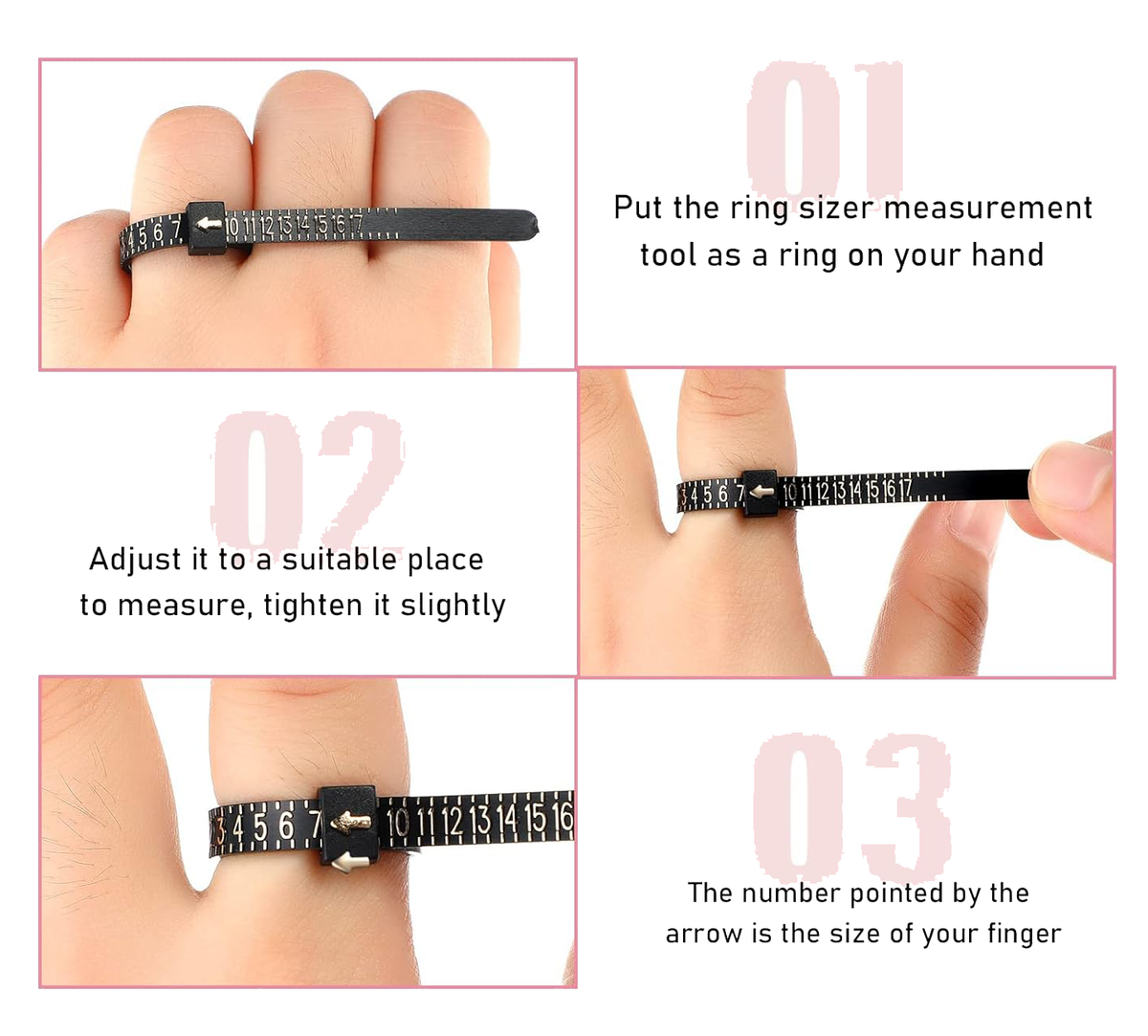 Free Ring Sizer - Plastic Ring Sizing Tool, view 2 | Ella Creations Jewelry